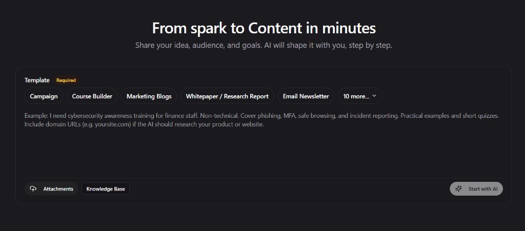 Modulyn course builder — from spark to content in minutes